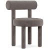 Buy Dining Chair - Upholstered in Velvet - Reece Dark grey 60708 - in the UK