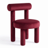 Buy Dining Chair - Upholstered in Velvet - Reece Wine 60708 in the United Kingdom