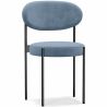 Buy Dining Chair - Upholstered in Velvet - Black Metal - Martha Light blue 61003 - in the UK