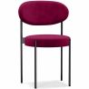 Buy Dining Chair - Upholstered in Velvet - Black Metal - Martha Wine 61003 at MyFaktory