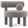 Buy  Armchair - Upholstered in Velvet - Fera Dark grey 60696 - in the UK