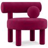 Buy  Armchair - Upholstered in Velvet - Fera Wine 60696 at MyFaktory