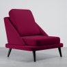 Buy Velvet Upholstered Armchair - Scandinavian Style - Luxe Plaza Wine 61479 in the United Kingdom