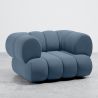 Buy Velvet Upholstered Armchair - Modern Style - Curve Premium Light blue 61487 at MyFaktory