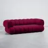 Buy Velvet Upholstered Sofa - Modern Style - 2/3 Seater - Curved Premium Wine 61486 at MyFaktory