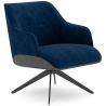 Buy Modern Upholstered Armchair Mid-Century Style - Courtin Dark blue 61581 in the United Kingdom