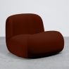 Buy Organic-Shaped Lounge Armchair - Velvet Upholstered Armchair Scandinavian Modern Design - Dustine Chocolate 61587 - prices