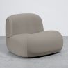 Buy Organic-Shaped Lounge Armchair - Velvet Upholstered Armchair Scandinavian Modern Design - Dustine Light grey 61587 at MyFaktory