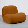 Buy Organic-Shaped Lounge Armchair - Velvet Upholstered Armchair Scandinavian Modern Design - Dustine Mustard 61587 with a guarantee