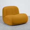 Buy Organic-Shaped Lounge Armchair - Velvet Upholstered Armchair Scandinavian Modern Design - Dustine Yellow 61587 in the United Kingdom