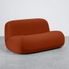 Buy Organic-Shaped Sofa - Velvet Upholstered Scandinavian Modern Design - Dustine Brick 61588 - prices