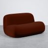 Buy Organic-Shaped Sofa - Velvet Upholstered Scandinavian Modern Design - Dustine Chocolate 61588 - in the UK