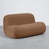 Buy Organic-Shaped Sofa - Velvet Upholstered Scandinavian Modern Design - Dustine Cream 61588 with a guarantee