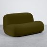 Buy Organic-Shaped Sofa - Velvet Upholstered Scandinavian Modern Design - Dustine Olive 61588 home delivery