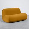 Buy Organic-Shaped Sofa - Velvet Upholstered Scandinavian Modern Design - Dustine Yellow 61588 at MyFaktory