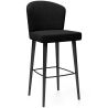 Buy Velvet Bar Stool - Modern and Premium Design for Restaurants, Hotels, and Homes - Luxe Black 61585 - prices