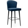 Buy Velvet Bar Stool - Modern and Premium Design for Restaurants, Hotels, and Homes - Luxe Dark blue 61585 with a guarantee