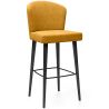 Buy Velvet Bar Stool - Modern and Premium Design for Restaurants, Hotels, and Homes - Luxe Yellow 61585 in the United Kingdom