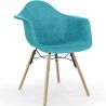 Buy Velvet Dining Chair - Scandinavian Design and Wooden Legs - Skandiva  Turquoise 61594 - in the UK