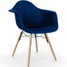 Buy Velvet Dining Chair - Scandinavian Design and Wooden Legs - Skandiva  Dark blue 61594 with a guarantee