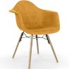 Buy Velvet Dining Chair - Scandinavian Design and Wooden Legs - Skandiva  Mustard 61594 in the United Kingdom