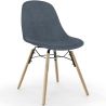 Buy Velvet Dining Chair - Scandinavian Design and Wooden Legs - Lumi Dark grey 61595 - prices