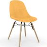 Buy Velvet Dining Chair - Scandinavian Design and Wooden Legs - Lumi Orange 61595 with a guarantee