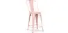 Buy Bistrot Metalix square bar stool with backrest - 60cm Pastel orange 58410 home delivery