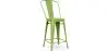 Buy Bistrot Metalix square bar stool with backrest - 60cm Light green 58410 - in the UK
