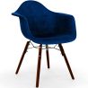 Buy Velvet Dining Chair - Scandinavian Design and Dark Wood Legs - Skandiva  Dark blue 61601 home delivery