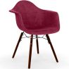 Buy Velvet Dining Chair - Scandinavian Design and Dark Wood Legs - Skandiva  Dark red 61601 - in the UK