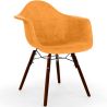 Buy Velvet Dining Chair - Scandinavian Design and Dark Wood Legs - Skandiva  Orange 61601 - in the UK