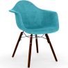 Buy Velvet Dining Chair - Scandinavian Design and Dark Wood Legs - Skandiva  Turquoise 61601 in the United Kingdom