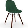 Buy Velvet Dining Chair - Scandinavian Design and Dark Wood Legs - Lumi Dark green 61600 in the United Kingdom