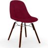 Buy Velvet Dining Chair - Scandinavian Design and Dark Wood Legs - Lumi Dark red 61600 - prices