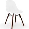 Buy Velvet Dining Chair - Scandinavian Design and Dark Wood Legs - Lumi White 61600 - in the UK