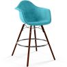 Buy Velvet Bar Stool - Scandinavian Design and Dark Wood Legs - Skandiva  Turquoise 61599 in the United Kingdom