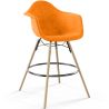 Buy Velvet Bar Stool - Scandinavian Design and Wooden Legs - Skandiva  Orange 61597 in the United Kingdom