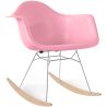 Buy Rocking Chair - Scandinavian Design - Wooden and Metal Legs - Skandiva Pink 61605 in the United Kingdom