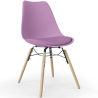 Buy Dining chair with cushion - Scandinavian design and wooden legs - Lumi Pastel Purple 61604 - in the UK