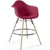 Buy Velvet Bar Stool - Scandinavian Design and Wooden Legs - Skandiva  Dark red 61597 - prices