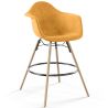 Buy Velvet Bar Stool - Scandinavian Design and Wooden Legs - Skandiva  Mustard 61597 in the United Kingdom