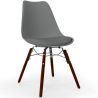 Buy Dining Chair with Cushion - Scandinavian Design and Wooden Dark Legs - Lumi Dark grey 61607 in the United Kingdom