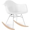 Buy Rocking Chair - Scandinavian Design - Wooden and Metal Legs - Skandiva White 61605 - in the UK