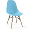 Buy Children's Chair - Scandinavian Design - Wooden Legs - Lumi Light blue 61695 - in the UK