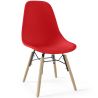 Buy Children's Chair - Scandinavian Design - Wooden Legs - Lumi Red 61695 in the United Kingdom