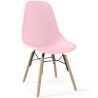 Buy Children's Chair - Scandinavian Design - Wooden Legs - Lumi Pink 61695 home delivery