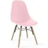 Buy Children's Chair - Scandinavian Design - Wooden Legs - Lumi Pink 61695 in the United Kingdom