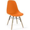 Buy Children's Chair - Scandinavian Design - Wooden Legs - Lumi Orange 61695 with a guarantee