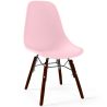 Buy Children's Chair - Scandinavian Design - Dark Wooden Legs - Lumi Pink 61699 - in the UK